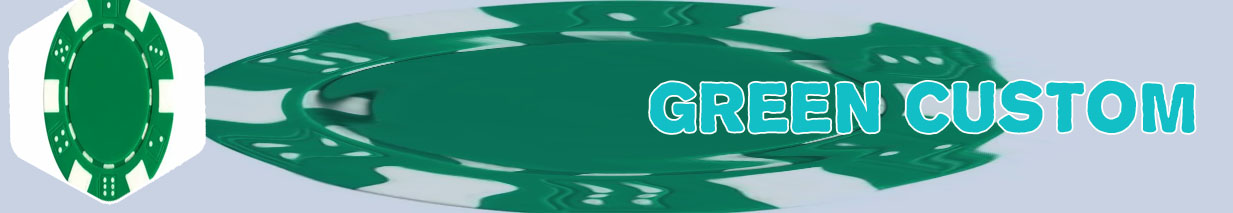 Green poker chip