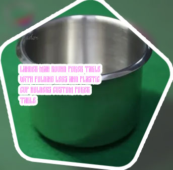 Plastic cup holders for poker table